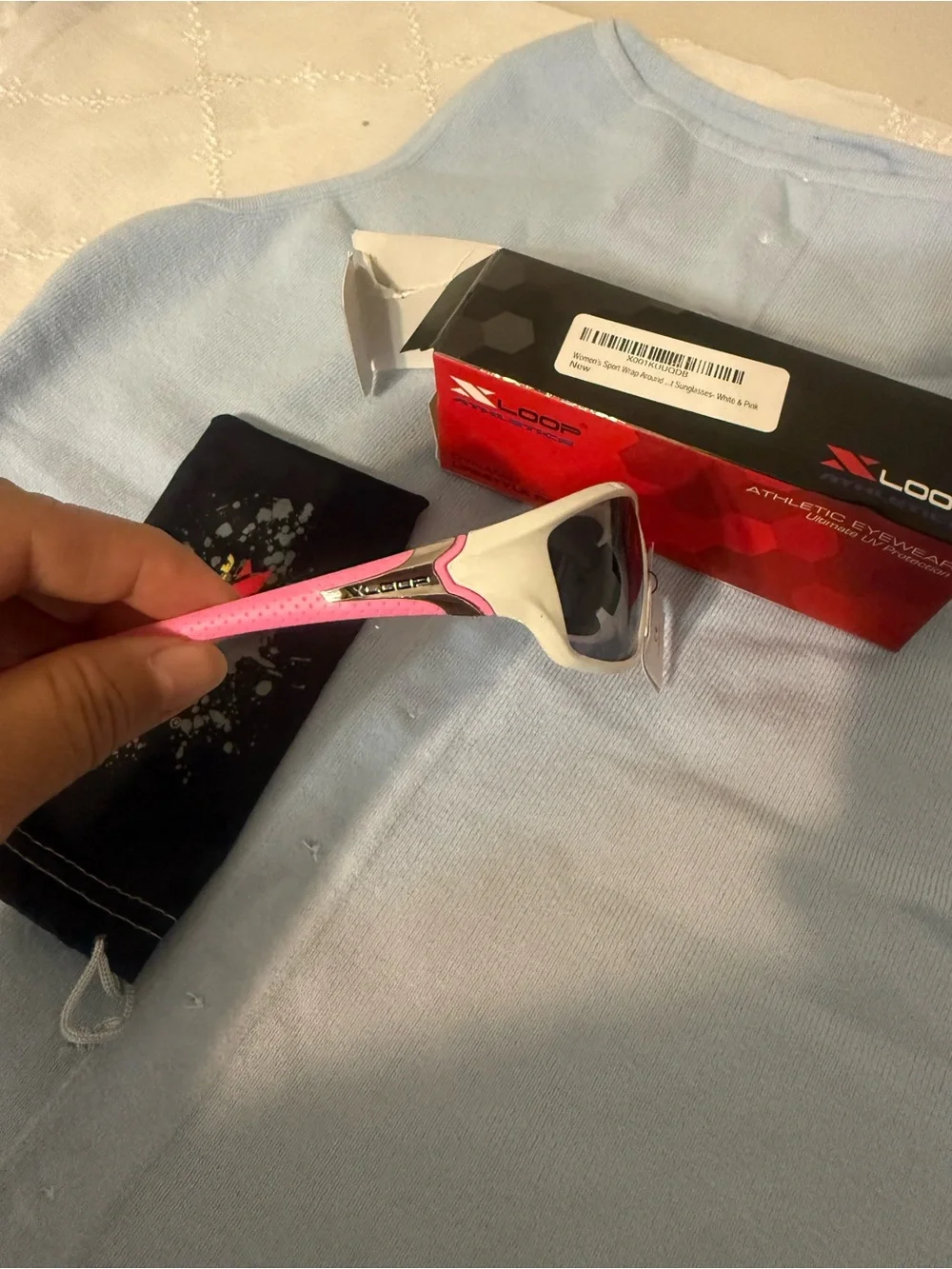 Kids White Frame Pink Temple Sunglasses
